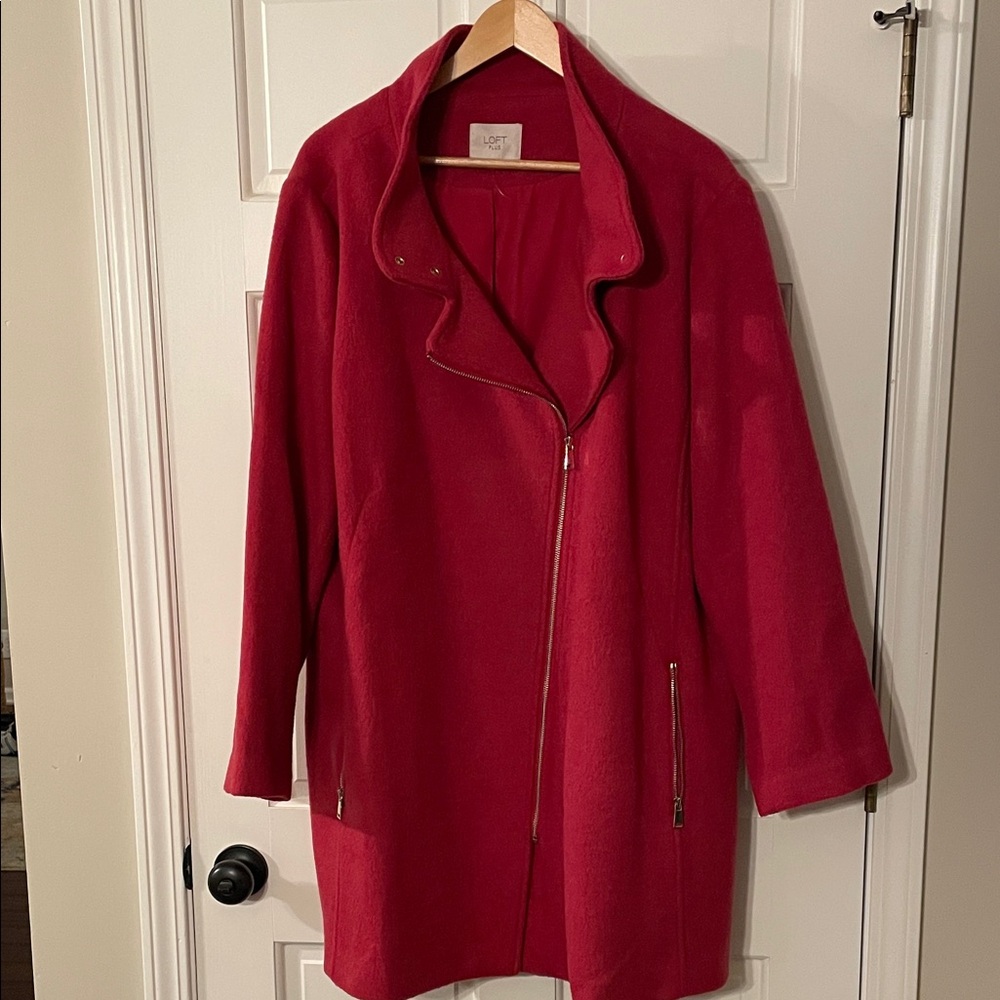 Loft Plus size wool like coat